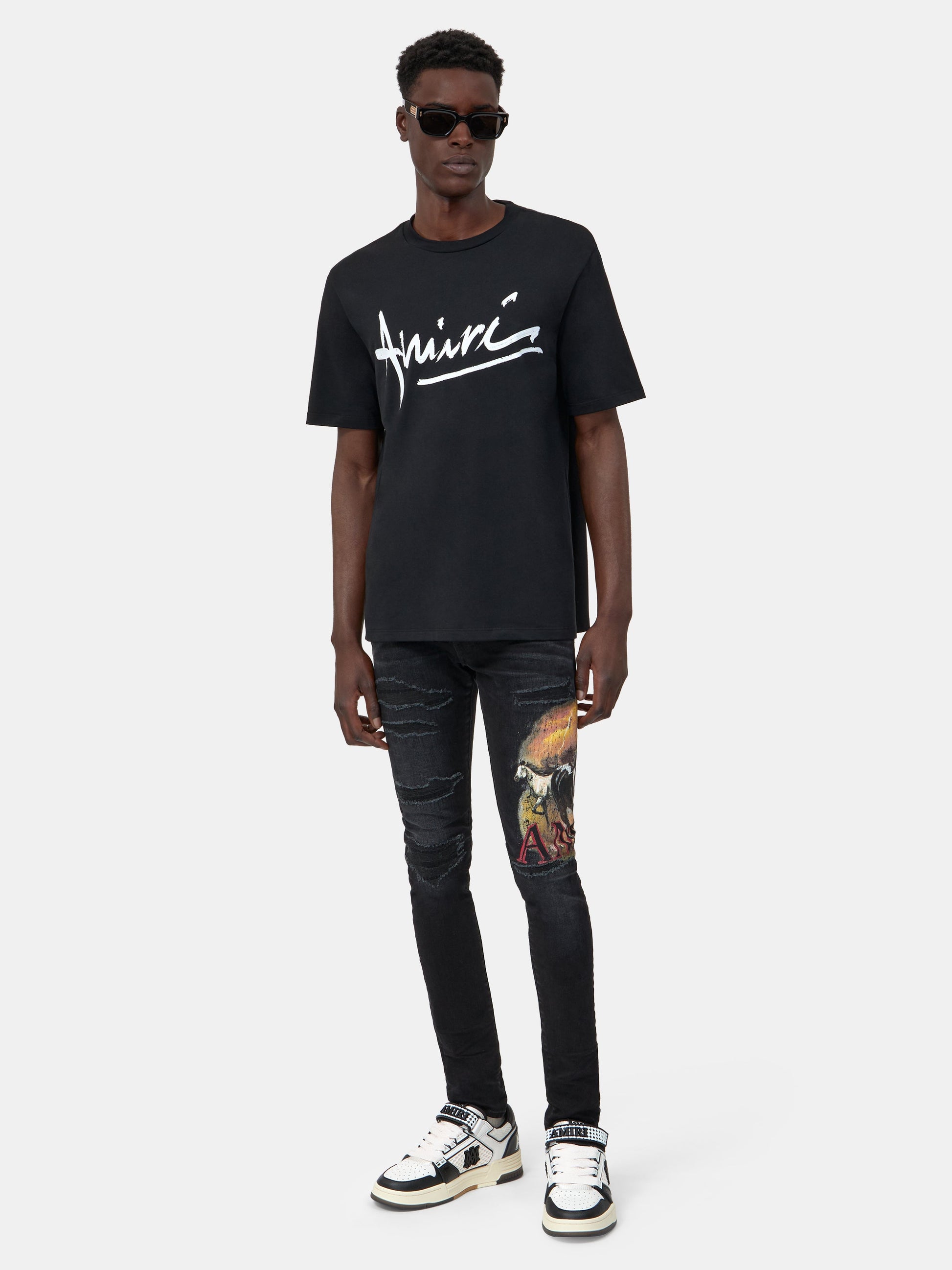 Amiri Script Tee - Black | Amiri Best Seller