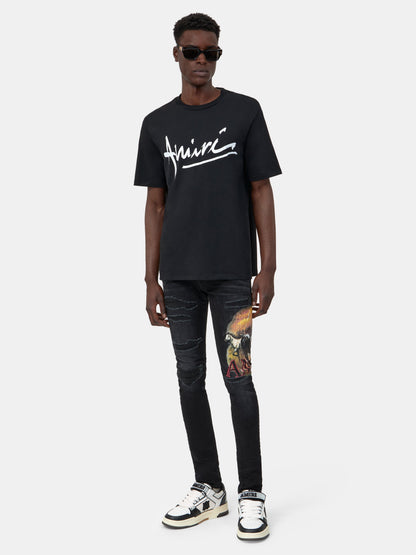 Amiri Script Tee - Black | Amiri Best Seller