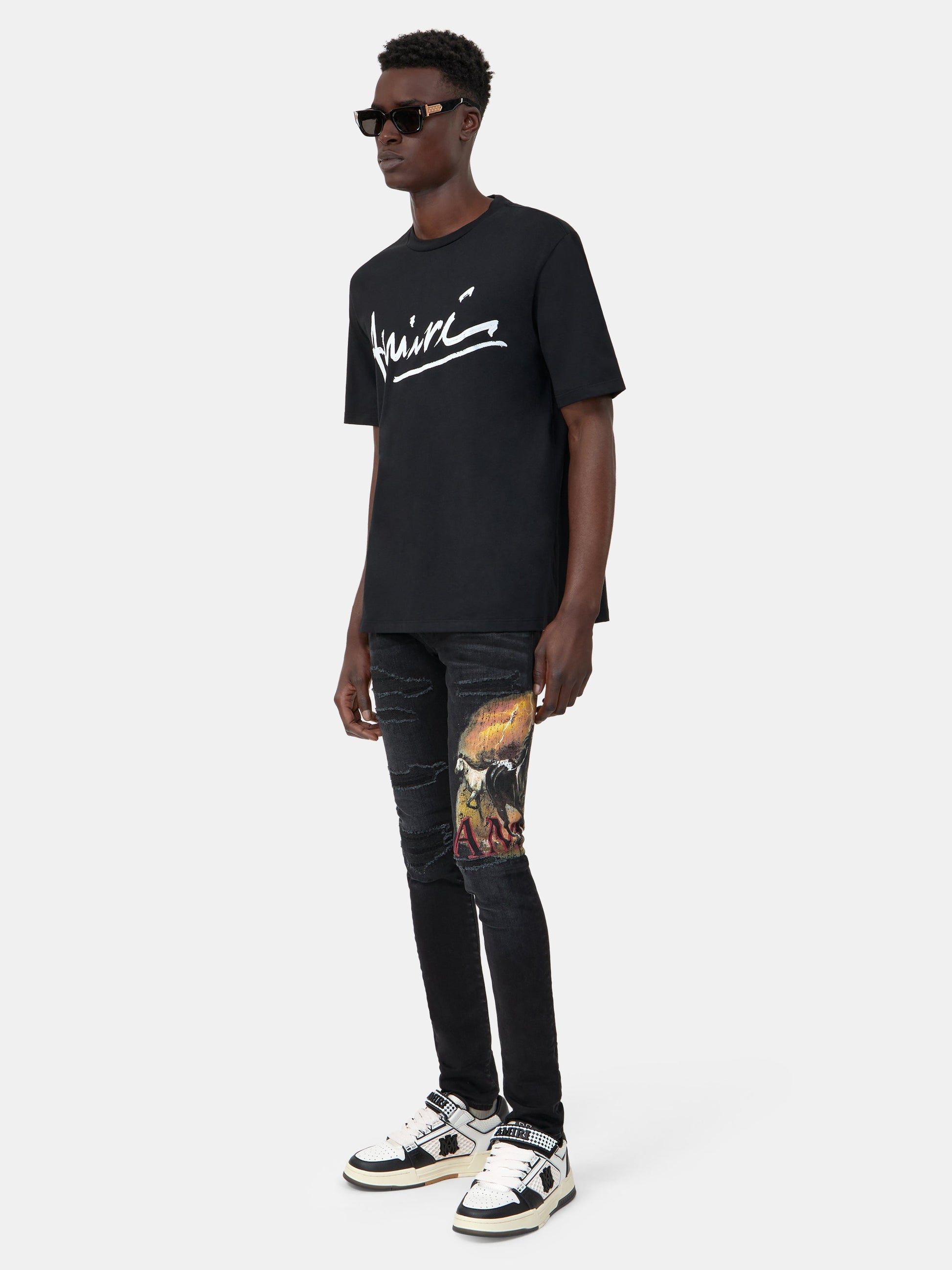Amiri Script Tee - Black | Amiri Best Seller