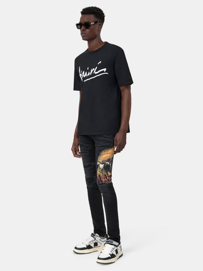 Amiri Script Tee - Black | Amiri Best Seller