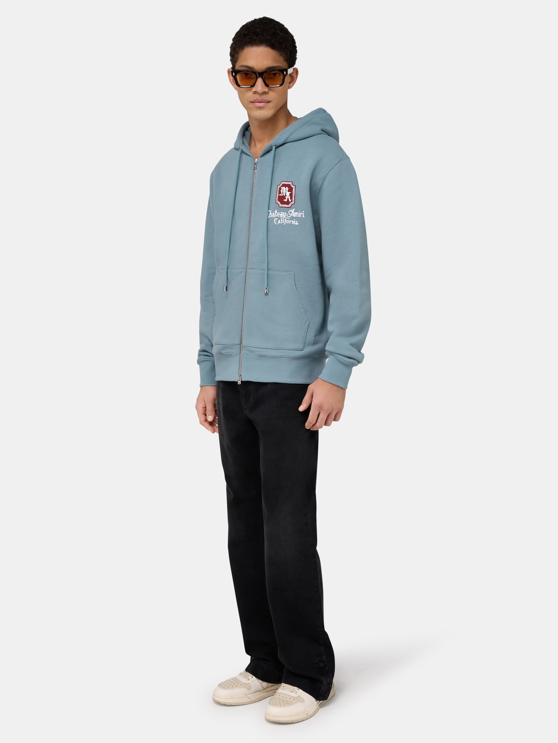Ma Chateau Zip Hoodie - Steel | Amiri Affordable