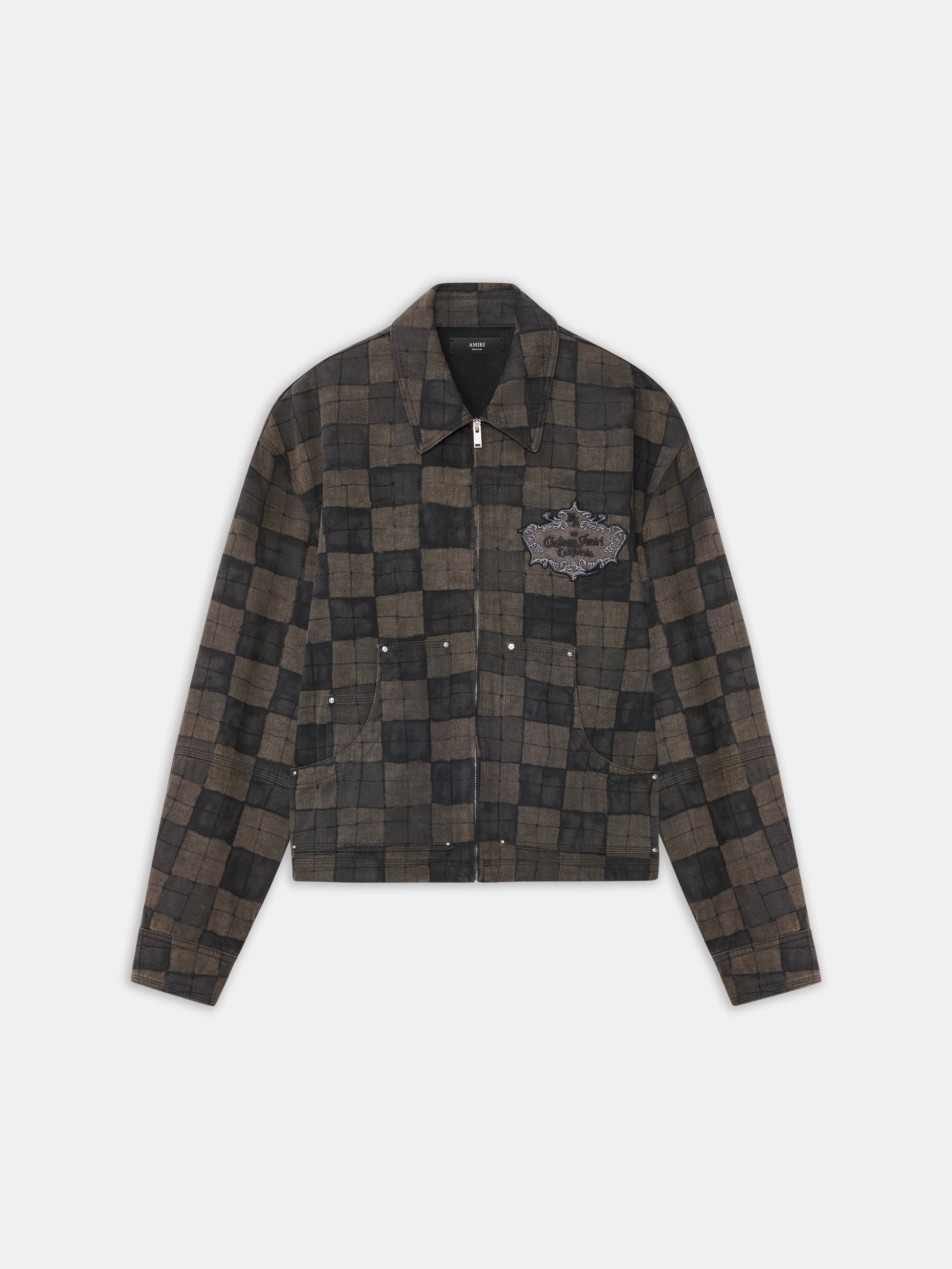 Chateau Crest Denim Jacket - Brown | Amiri Budget Friendly