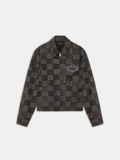 Chateau Crest Denim Jacket - Brown | Amiri Budget Friendly