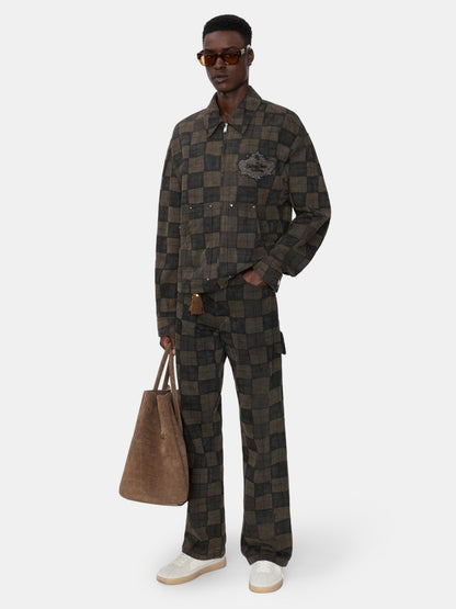 Chateau Crest Denim Jacket - Brown | Amiri Budget Friendly