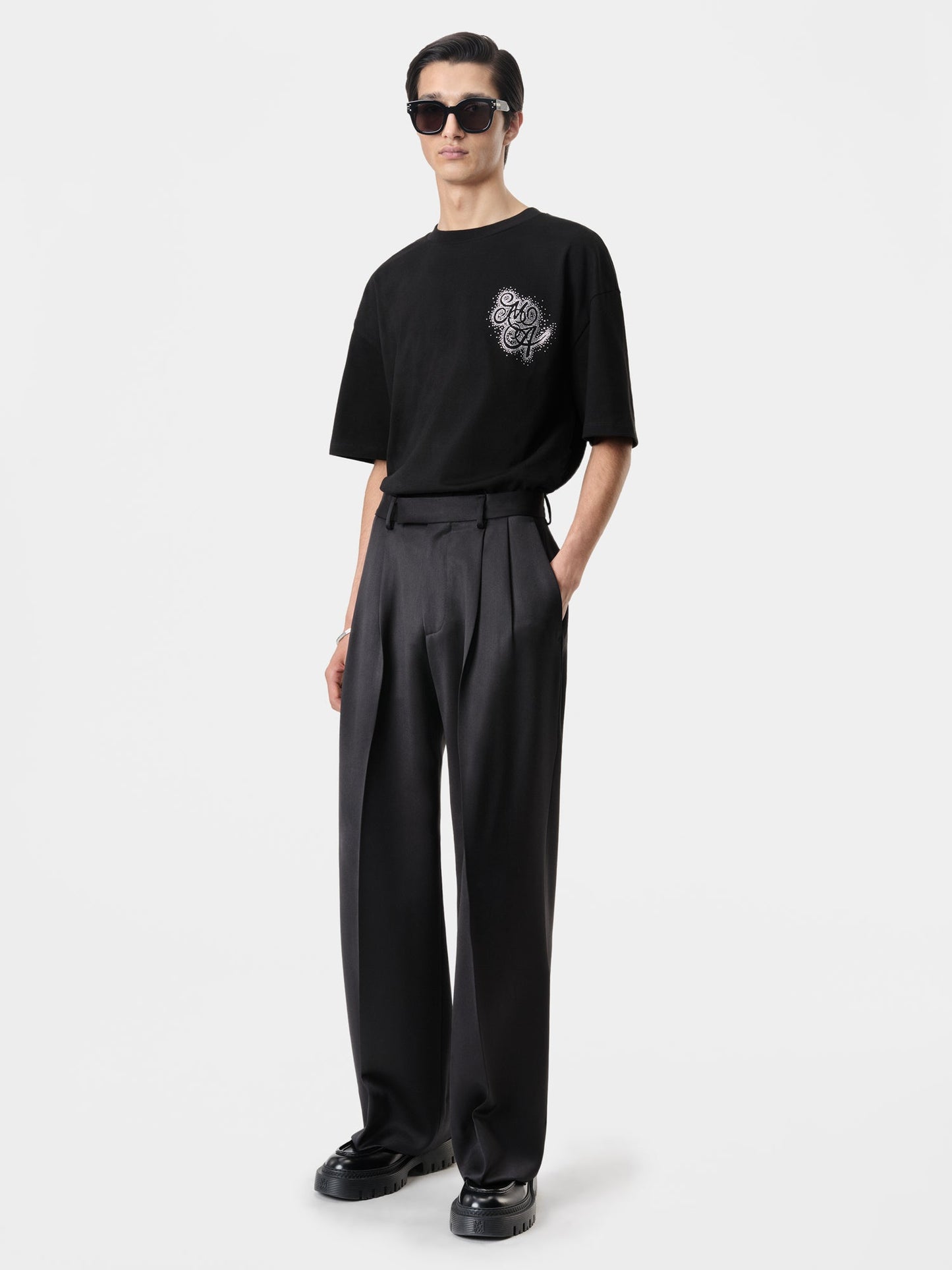 Double Pleated Pant - Black | Amiri Sale