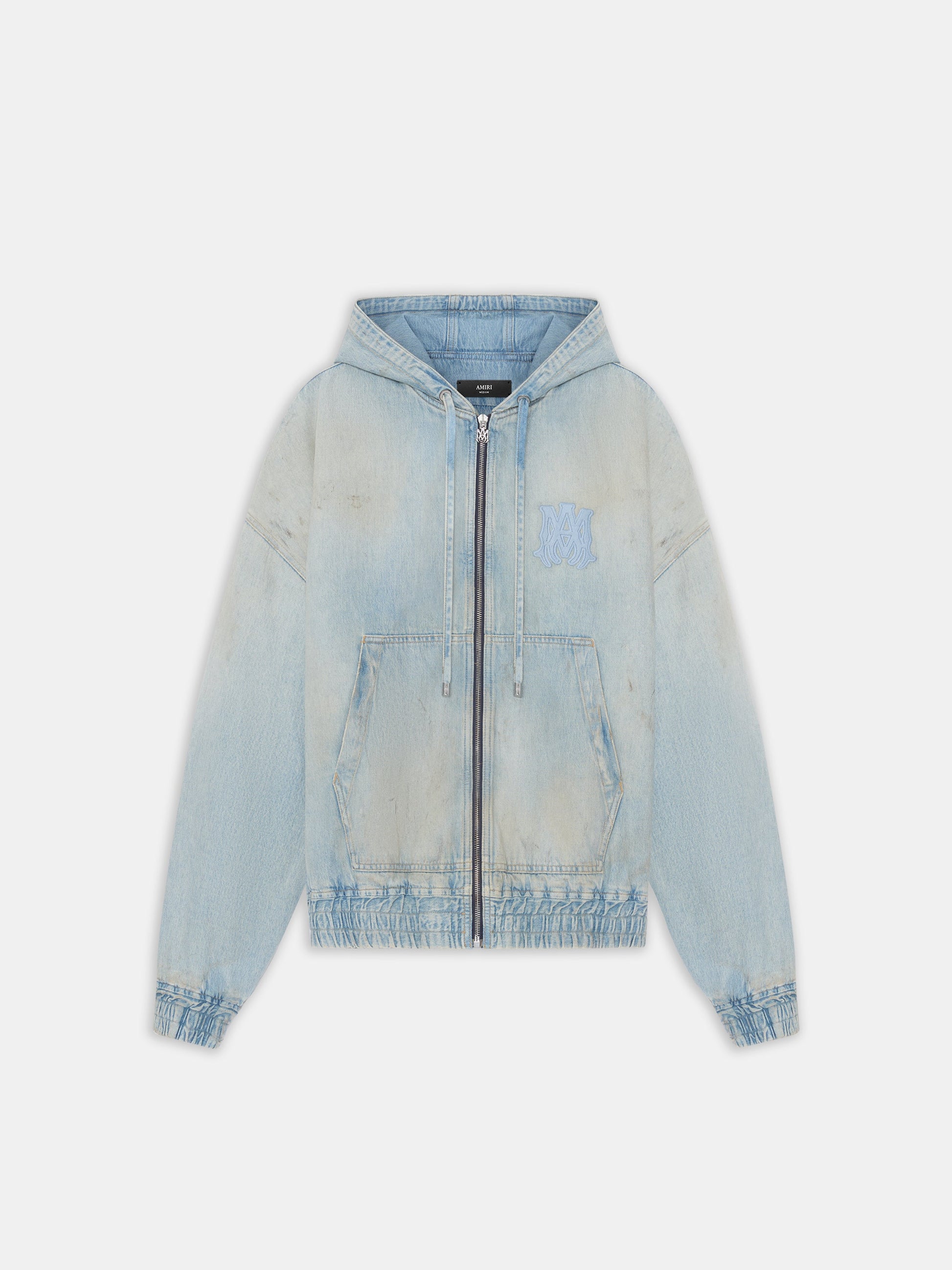 Ma Denim Zip Hoodie - Perfect Antique Indigo | Amiri Budget Friendly