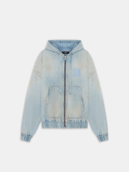 Ma Denim Zip Hoodie - Perfect Antique Indigo | Amiri Budget Friendly