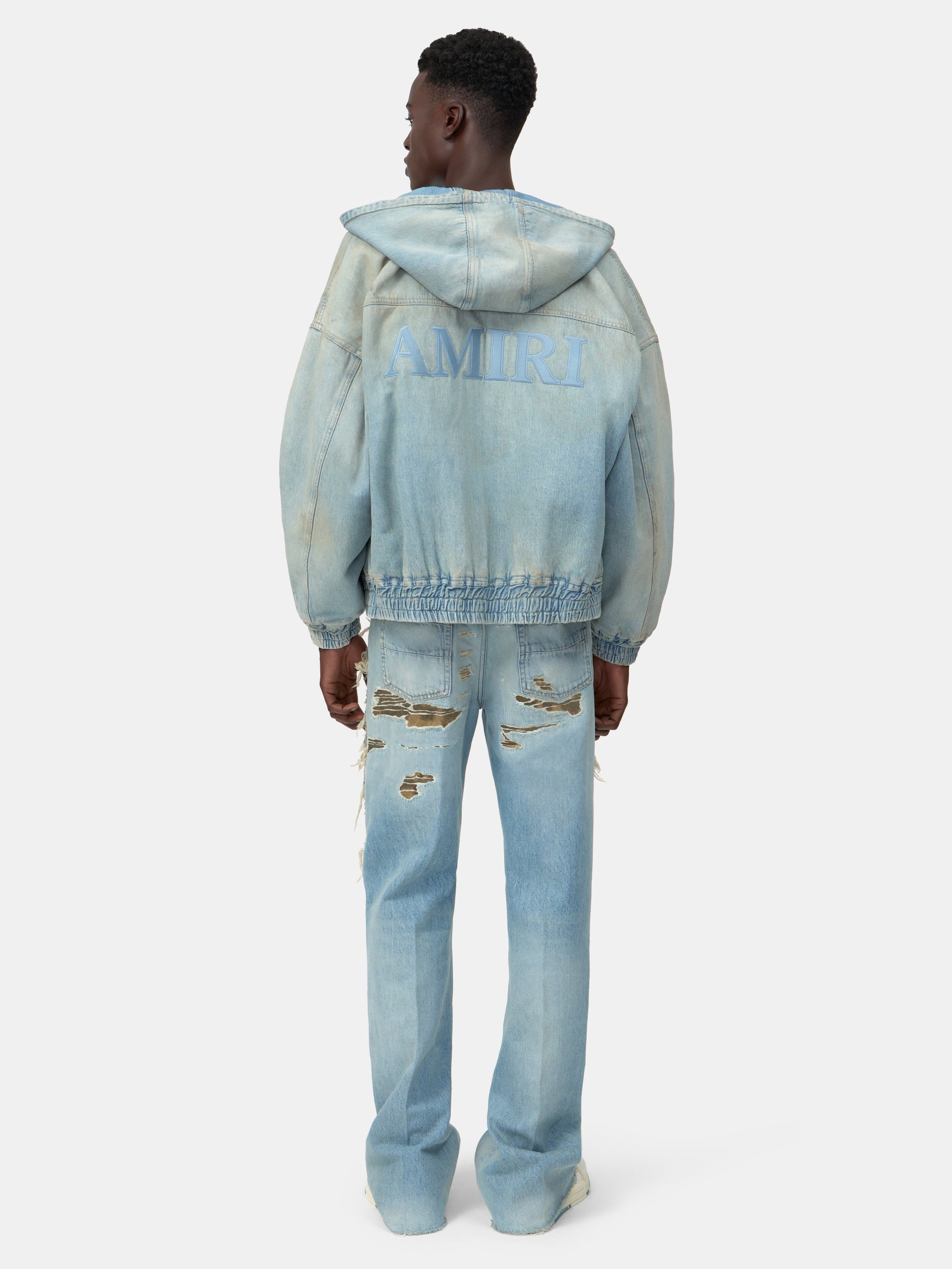 Ma Denim Zip Hoodie - Perfect Antique Indigo | Amiri Budget Friendly