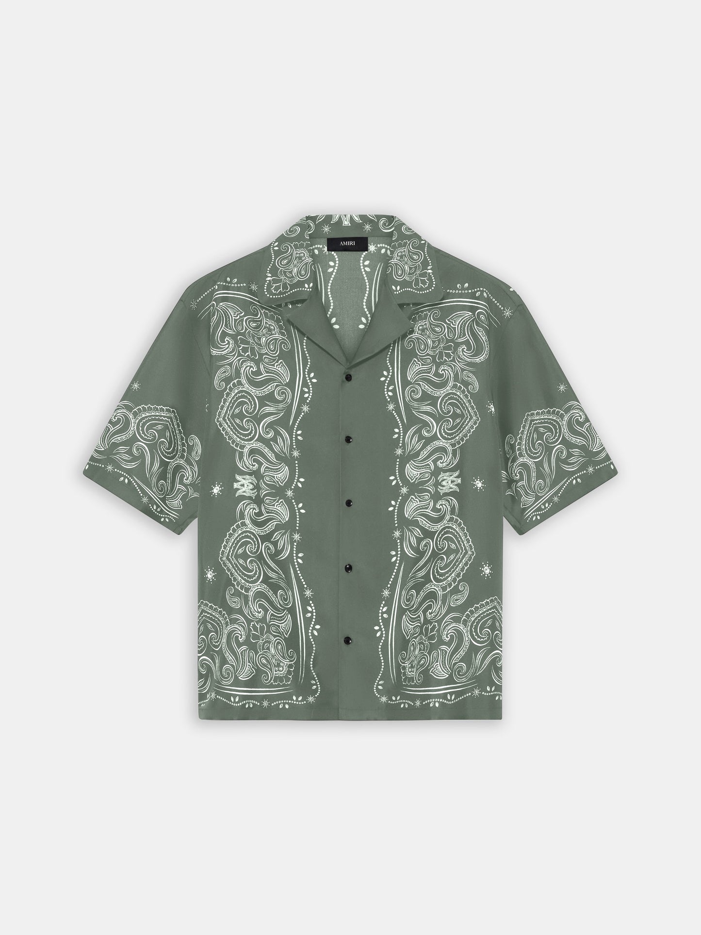Bandana Paint Oversized Bowling Shirt - Dark Sage | Amiri Great Deal