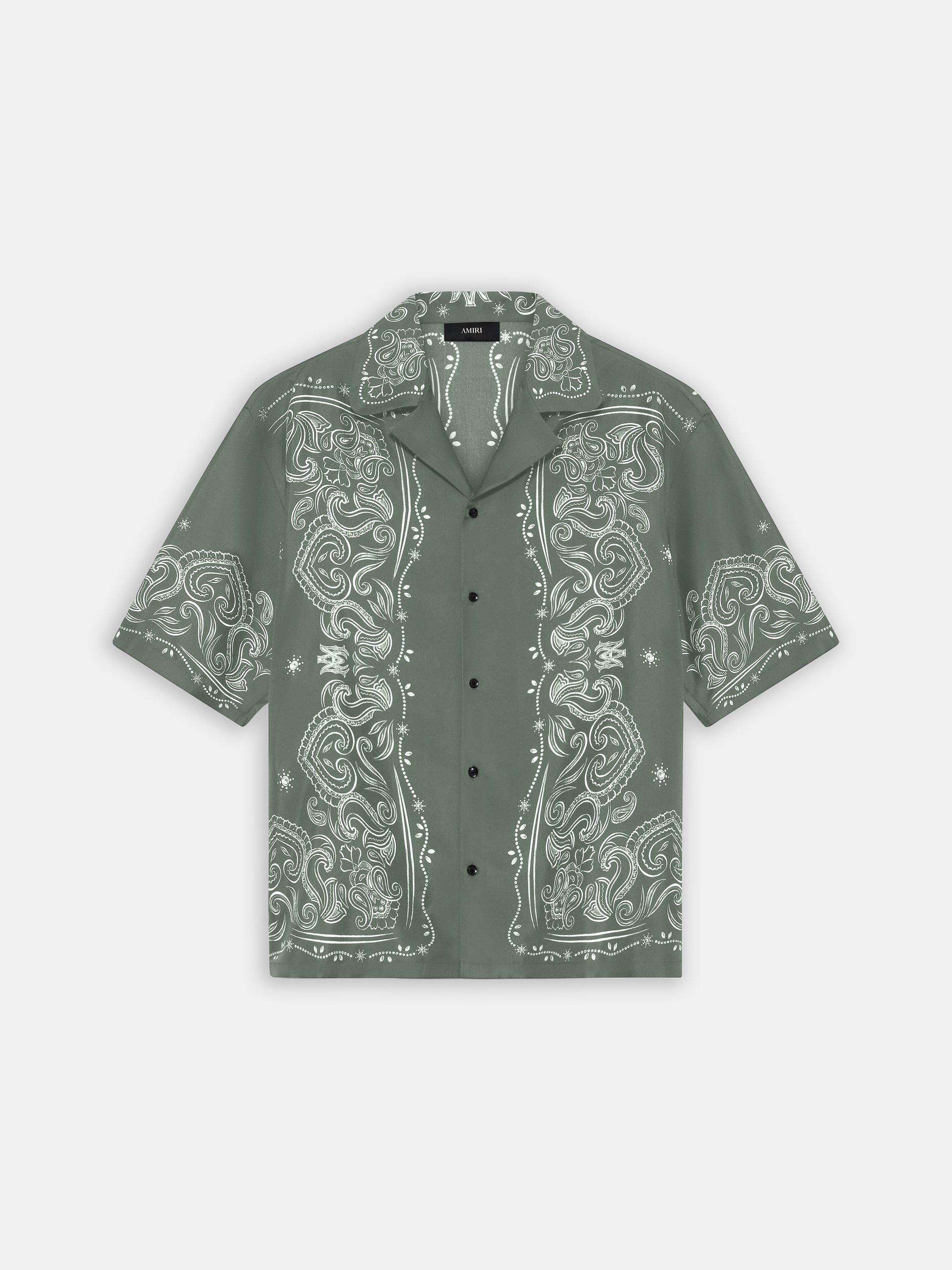 Bandana Paint Oversized Bowling Shirt - Dark Sage | Amiri Great Deal