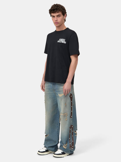 Bones Studded Baggy Jean - Driftwood Blue | Amiri Featured