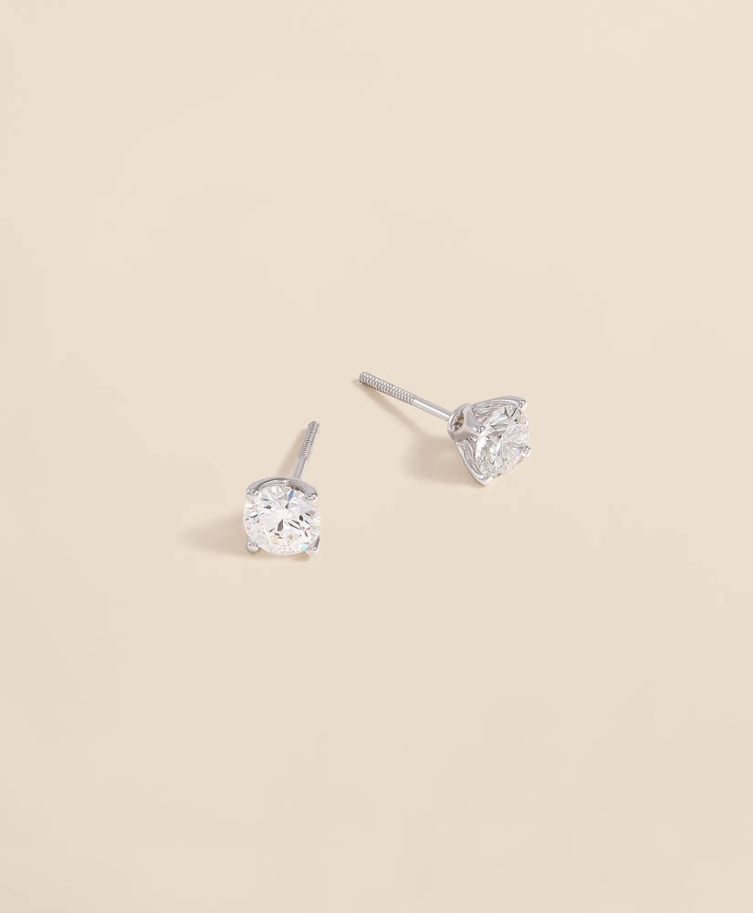 1 CT. Lab-Grown Diamond 14k Gold Stud Earrings / Brooks Brothers Women