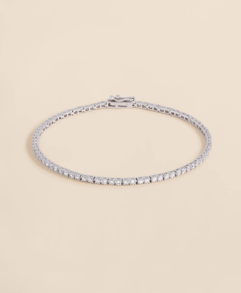 2 CT. Lab-Grown Diamond 14k Gold Link Bracelet / Brooks Brothers Women