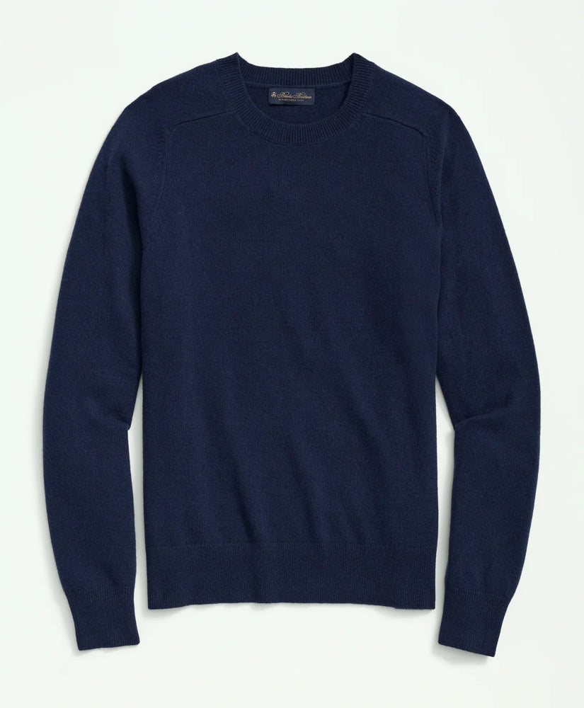 3-Ply Cashmere Crewneck Saddle Shoulder Sweater / Brooks Brothers Men