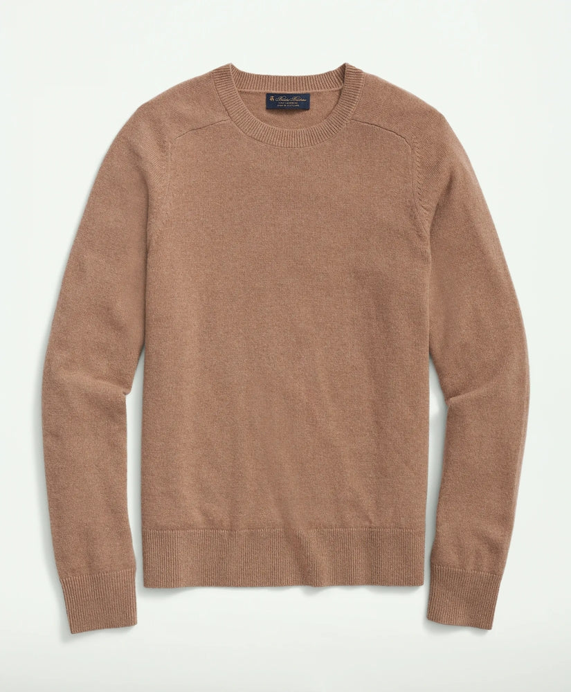 3-Ply Cashmere Crewneck Saddle Shoulder Sweater / Brooks Brothers Men
