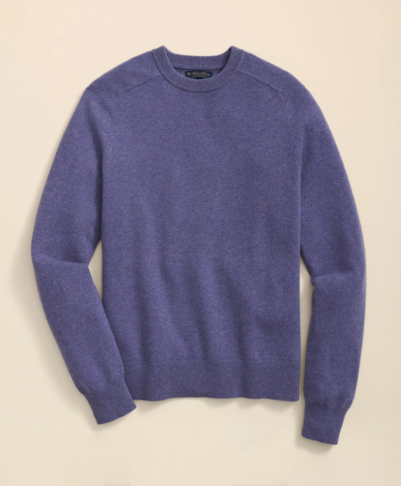 3-Ply Cashmere Crewneck Saddle Shoulder Sweater / Brooks Brothers Men