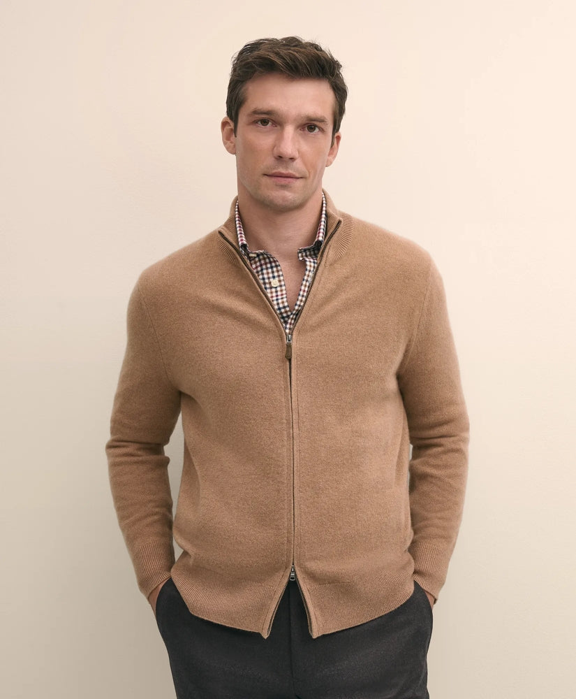 3-Ply Cashmere Full-Zip Cardigan / Brooks Brothers Men