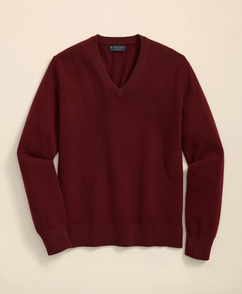 3-Ply Cashmere V-Neck Sweater / Brooks Brothers Men