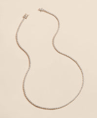 5 CT. Lab-Grown Diamond 14k White Gold Tennis Necklace / Brooks Brothers Women