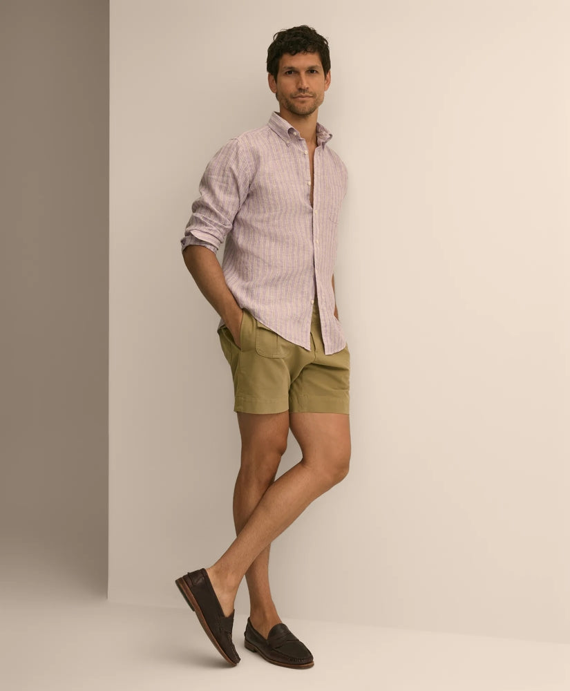 7" Cotton Blend Paratrooper Shorts / Brooks Brothers Men
