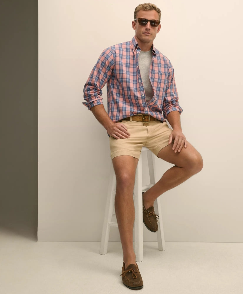7" Linen Cotton Shorts / Brooks Brothers Sale