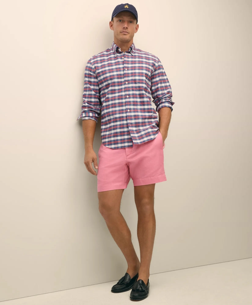 7" Linen Cotton Shorts / Brooks Brothers Sale