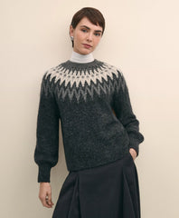 Alpaca-Wool Blend Fair Isle  Sweater / Brooks Brothers Sale
