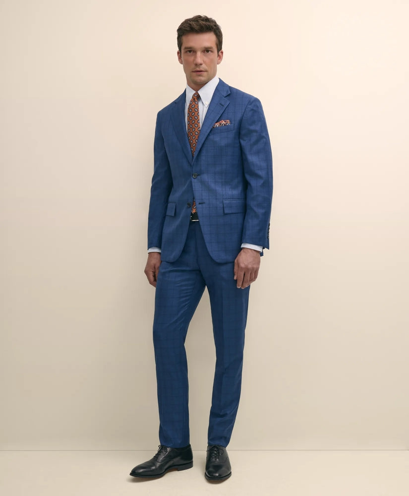 American-Made Slim Fit Multi Checked 1818 Suit / Brooks Brothers Men