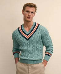 Archive Tennis Sweater in Supima / Brooks Brothers Men