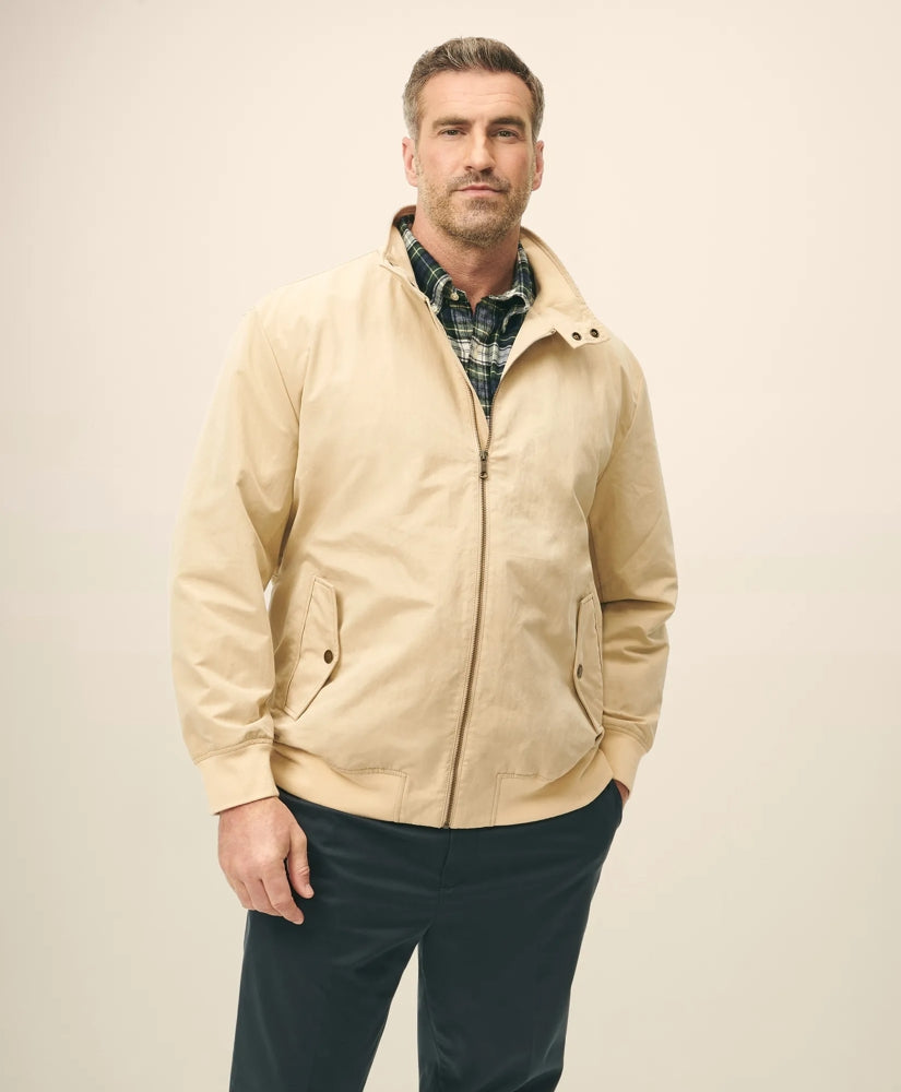 Big & Tall Bomber Jacket in Cotton Blend / Brooks Brothers Men