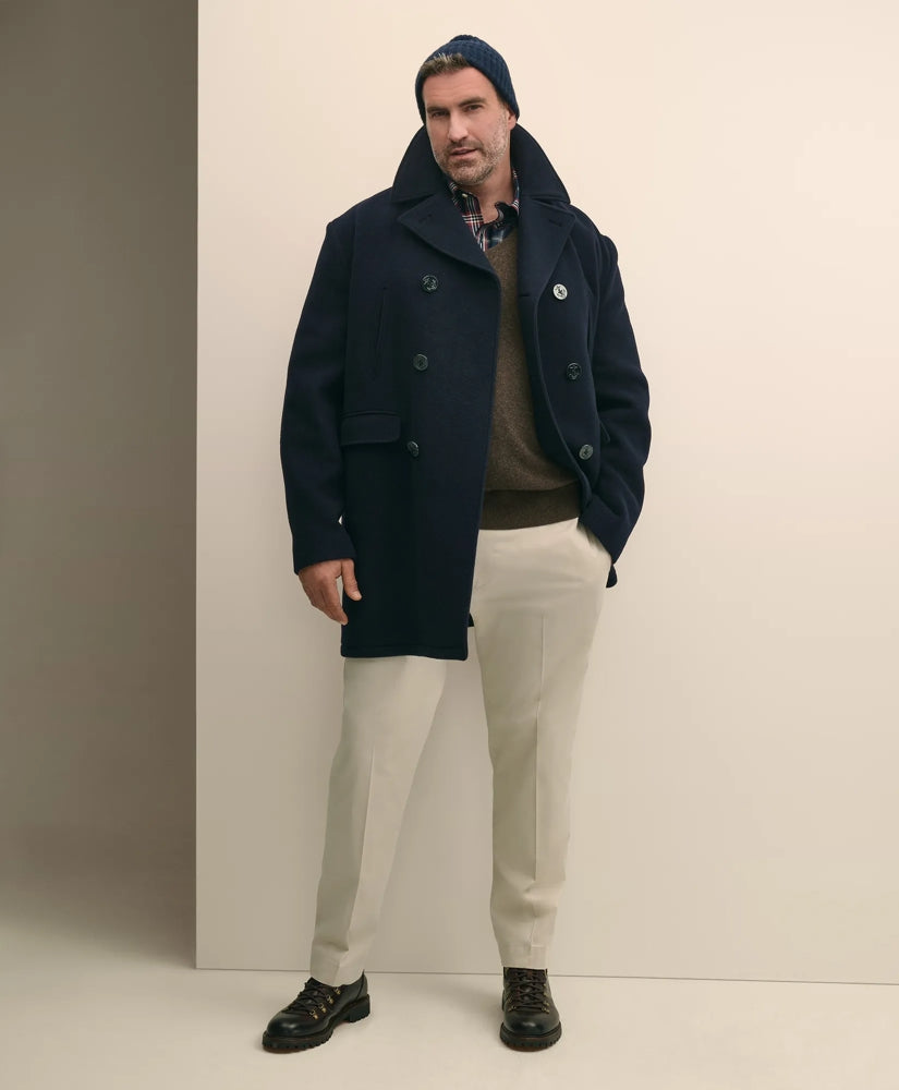 Big & Tall Classic Wool Pea Coat / Brooks Brothers Men