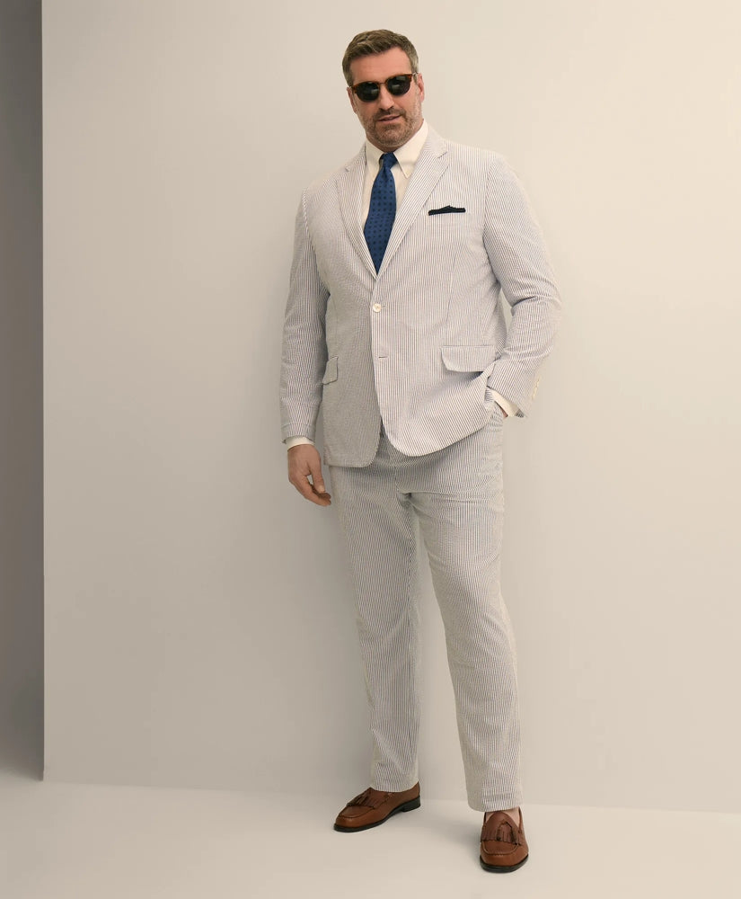 Big & Tall Cotton Seersucker Pants / Brooks Brothers Men