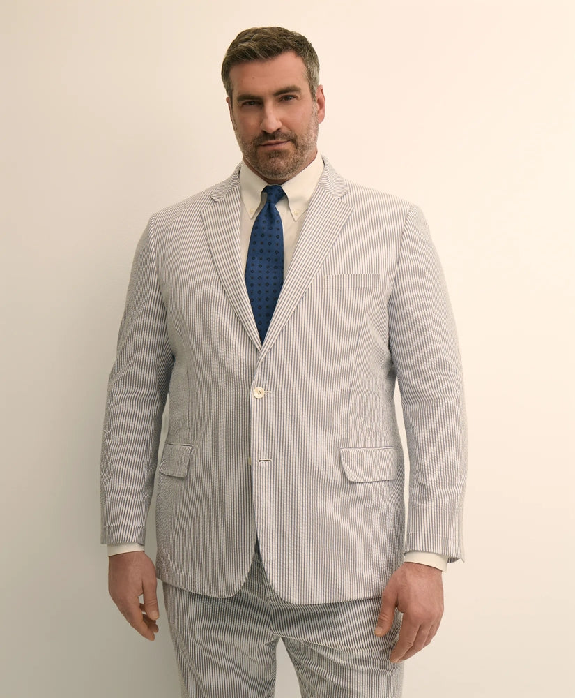 Big & Tall Cotton Seersucker Sport Coat / Brooks Brothers Men