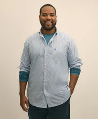 Big & Tall Friday Shirt, Poplin Bengal Stripe / Brooks Brothers Men