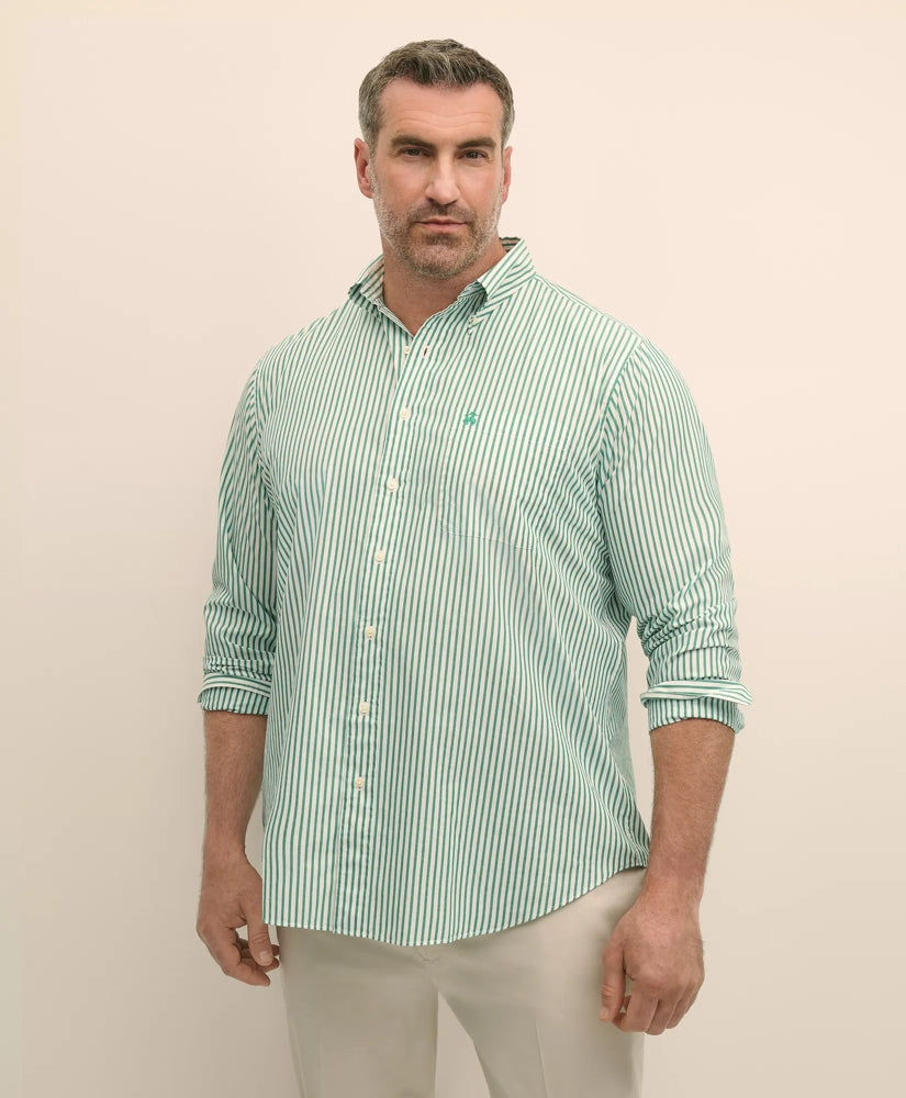 Big & Tall Friday Shirt, Poplin Bengal Stripe / Brooks Brothers Men