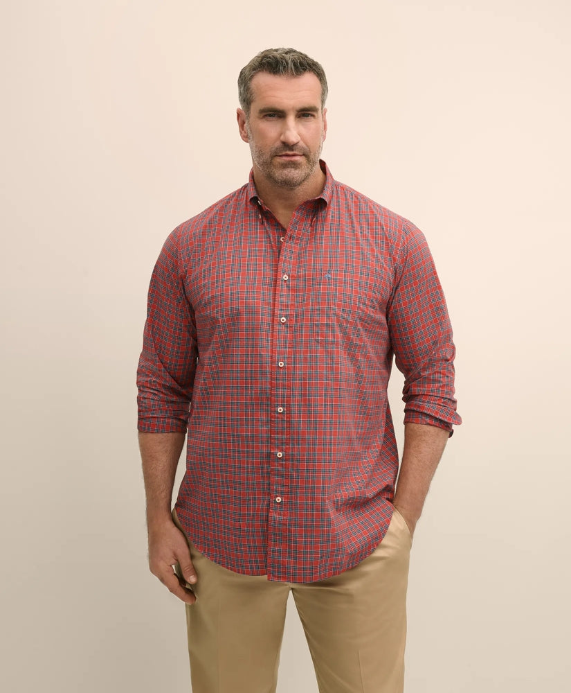 Big & Tall Friday Shirt, Poplin Tartan / Brooks Brothers Sale