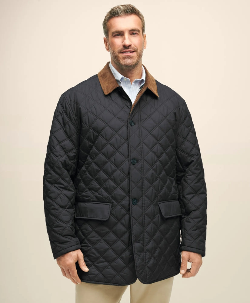 Big & Tall Paddock Diamond Quilted Coat / Brooks Brothers Sale
