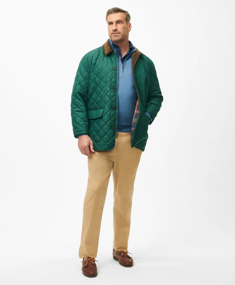Big & Tall Paddock Diamond Quilted Coat / Brooks Brothers Sale