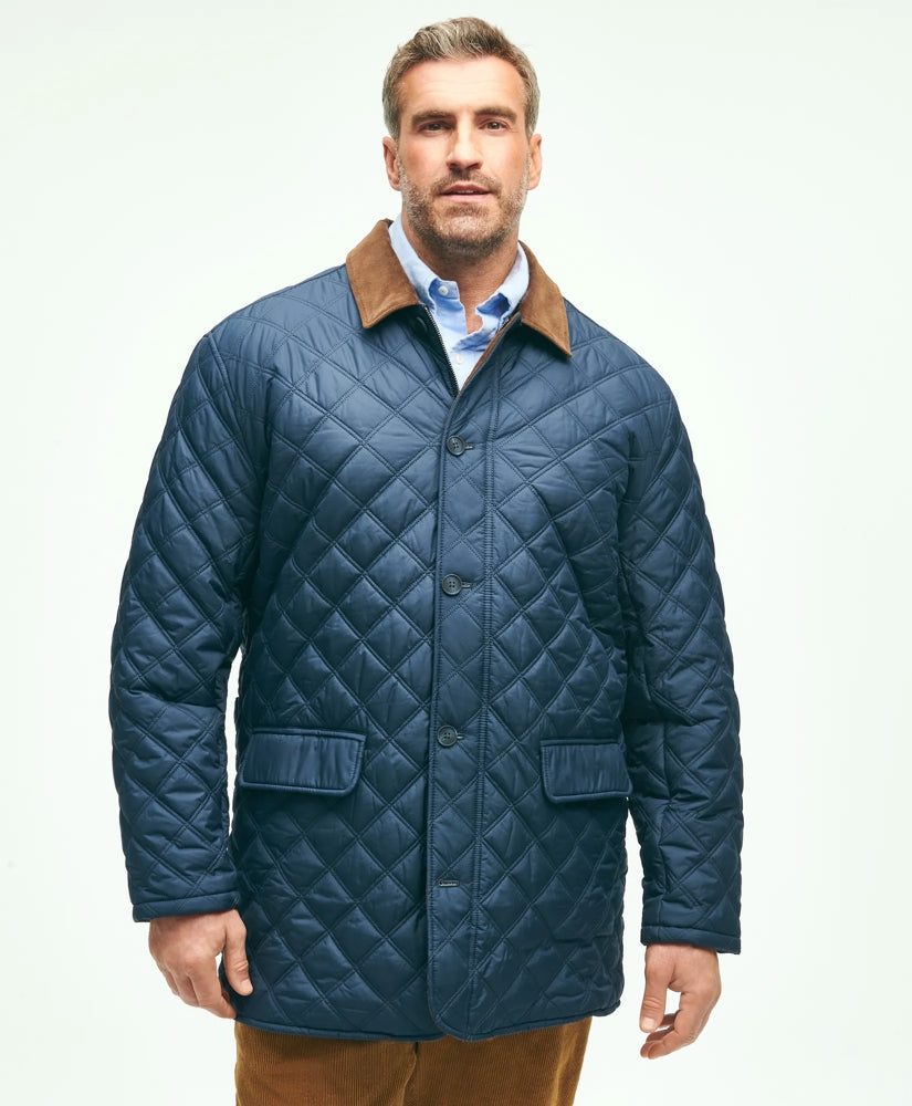 Big & Tall Paddock Diamond Quilted Coat / Brooks Brothers Sale
