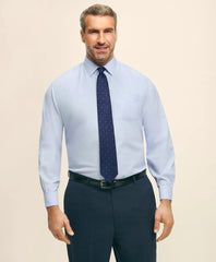 Big & Tall Stretch Dress Shirt, Non-Iron Pinpoint Spread Collar / Brooks Brothers Shirts