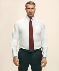 Big & Tall Stretch Dress Shirt, Non-Iron Pinpoint Spread Collar / Brooks Brothers Shirts