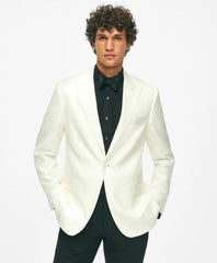 Black Fleece Peak Lapel Dinner Jacket in Silk Dupioni / Brooks Brothers Tailored