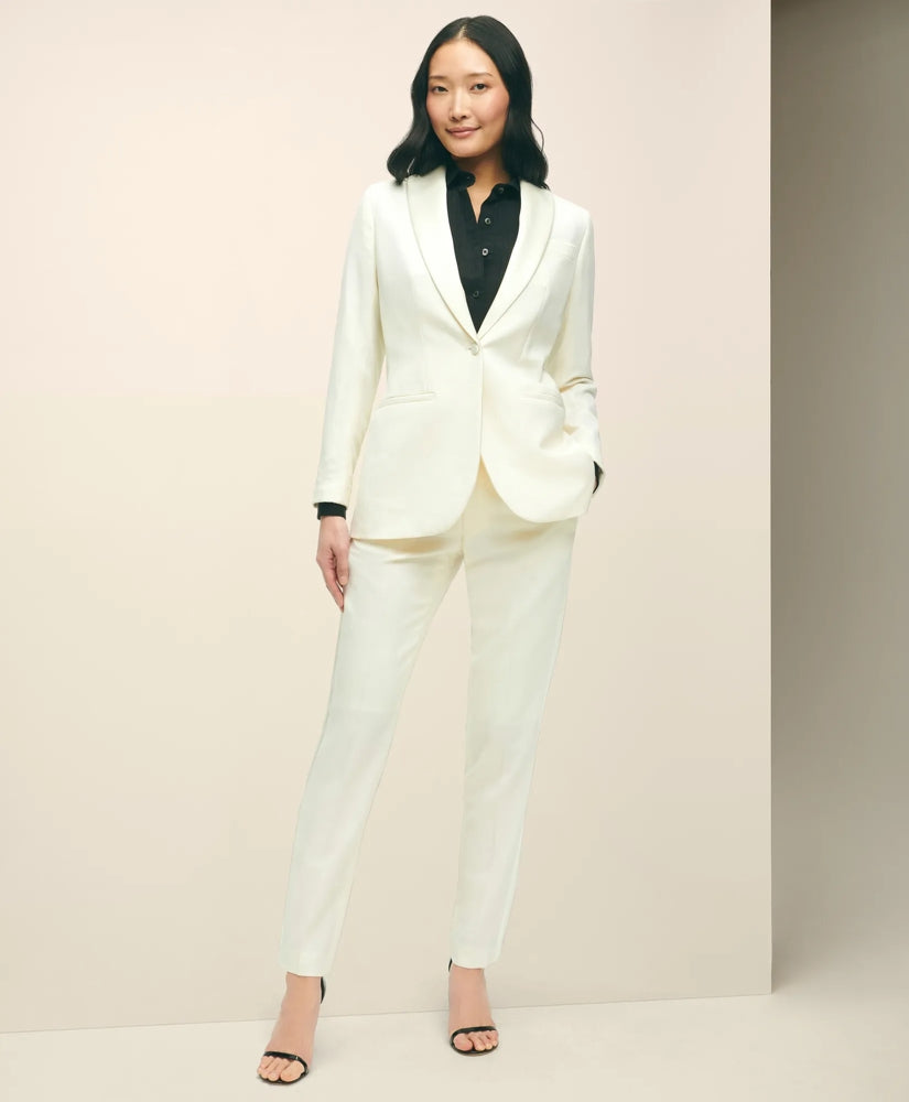 Black Fleece Tuxedo Pants in Wool / Brooks Brothers Women