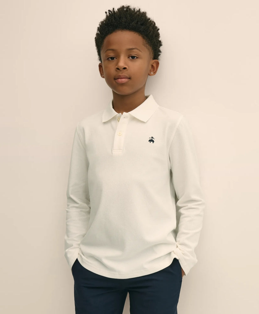 Boys Cotton-Blend Pique Polo Shirt / Brooks Brothers Boys