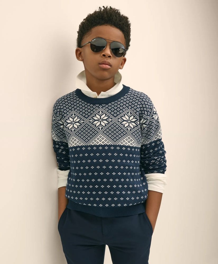 Boys Cotton Holiday Sweater / Brooks Brothers Boys