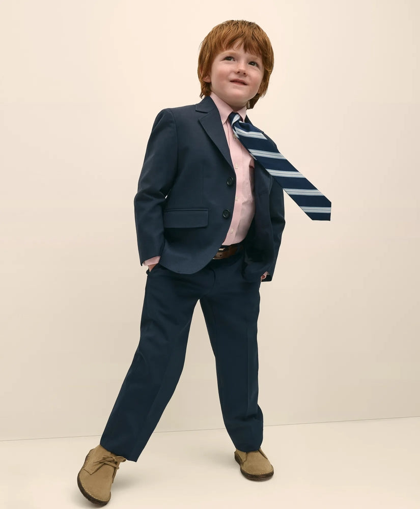 Boys Junior Plain-Front Wool Suit Pants / Brooks Brothers Boys