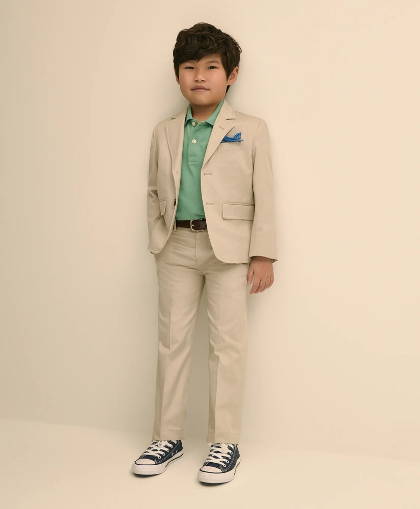 Boys Junior Stretch Cotton Suit Pants / Brooks Brothers Boys