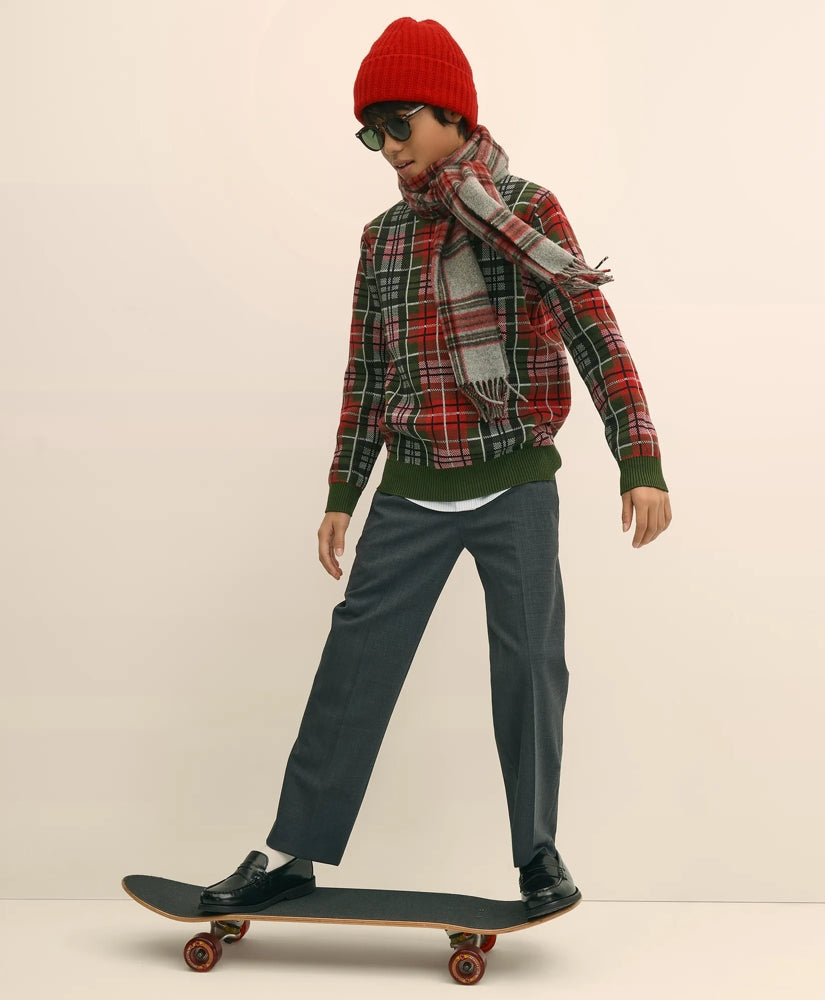 Boys Junior Wool-Blend Trousers / Brooks Brothers Boys