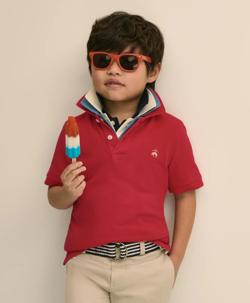 Boys Short-Sleeve Pique Polo / Brooks Brothers Boys