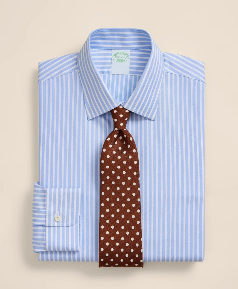 Brooks Brothers Explorer Collection Non-Iron Twill Ainsley Collar, Bengal-Stripe Dress Shirt / Brooks Brothers Men